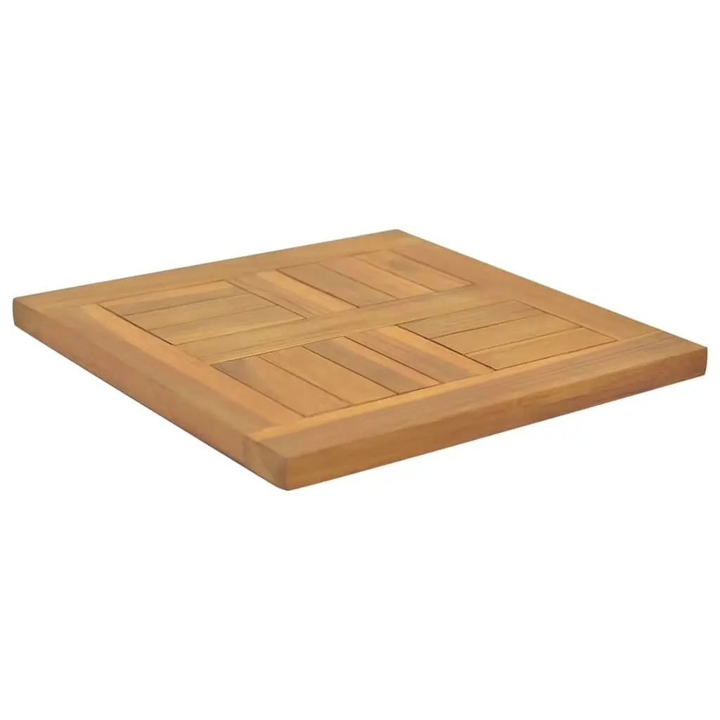 Square Solid Wood Teak Table Top 40x40x2.5cm Brown