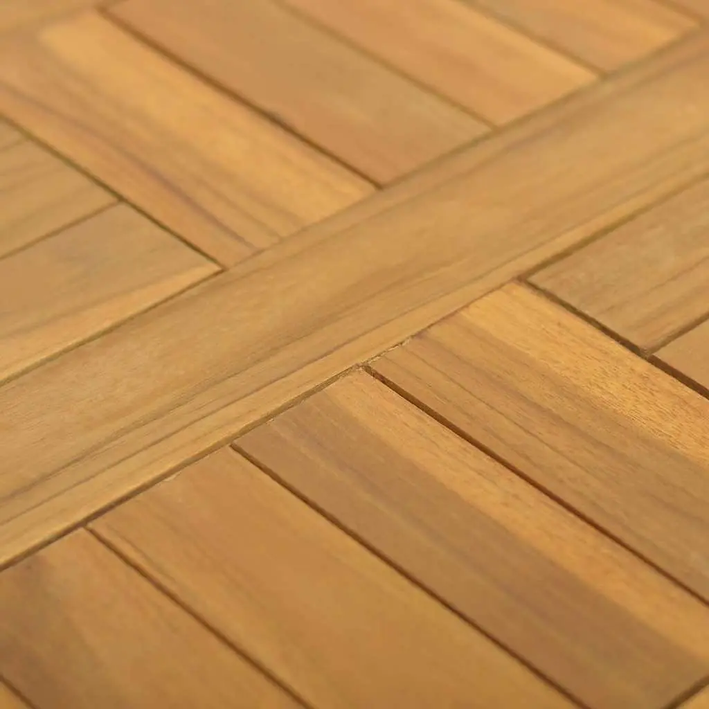 Square Solid Wood Teak Table Top 40x40x2.5cm Brown