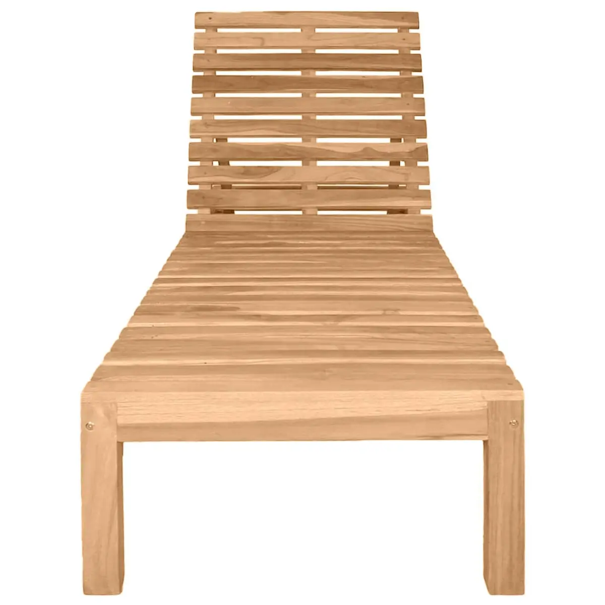 Sun Lounger Teak Hardwood Brown Outdoor Furniture Relaxing Lounge Chair