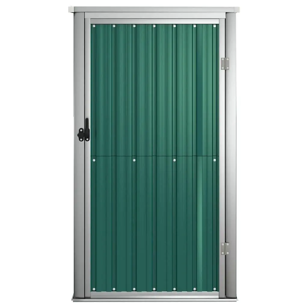 Garden Shed Storage Galvanised Steel Green Outdoor 88x89x161cm Tool Organiser