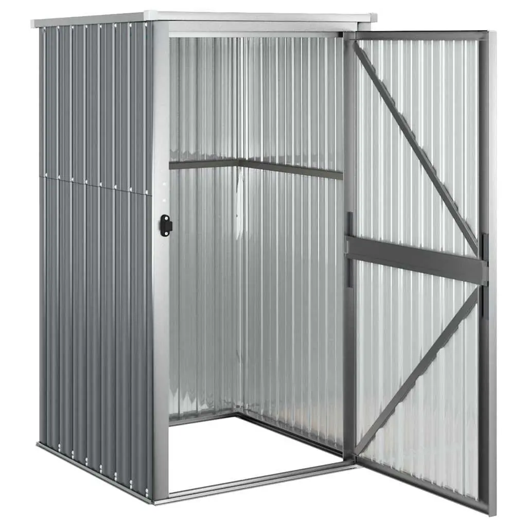 Garden Tool Shed Galvanised Steel Frame 88x89x161cm Grey