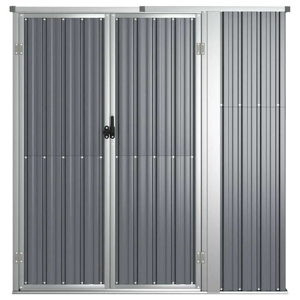 Garden Tool Shed Galvanised Steel Grey 161x89x161cm