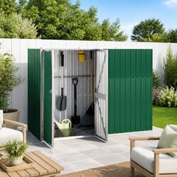 Versatile Garden Tool Shed Green 225x89x161cm