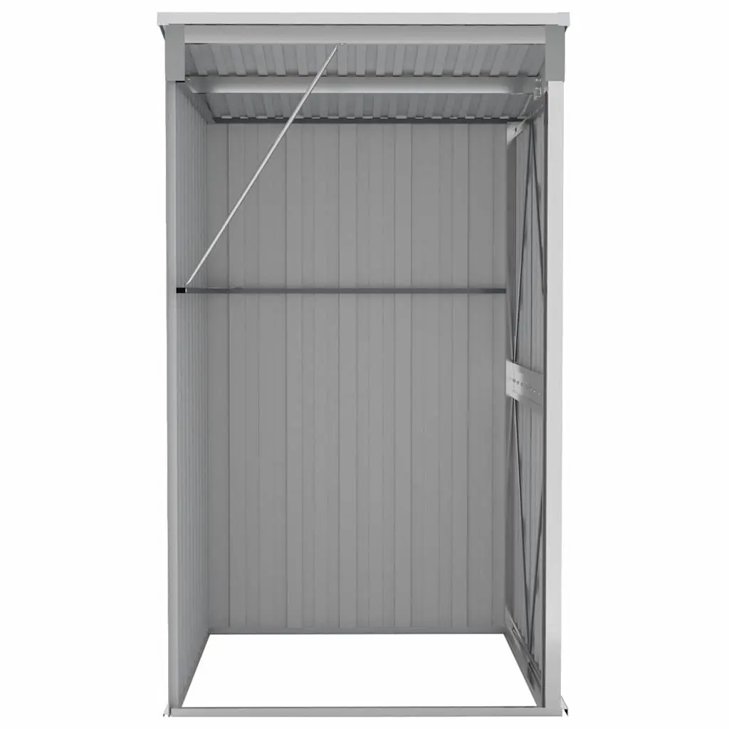 Wall-mounted Garden Shed Galvanised Steel 118x100x178cm Grey