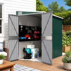 Functional Wall-mounted Shed for Practical Outdoor Storage
