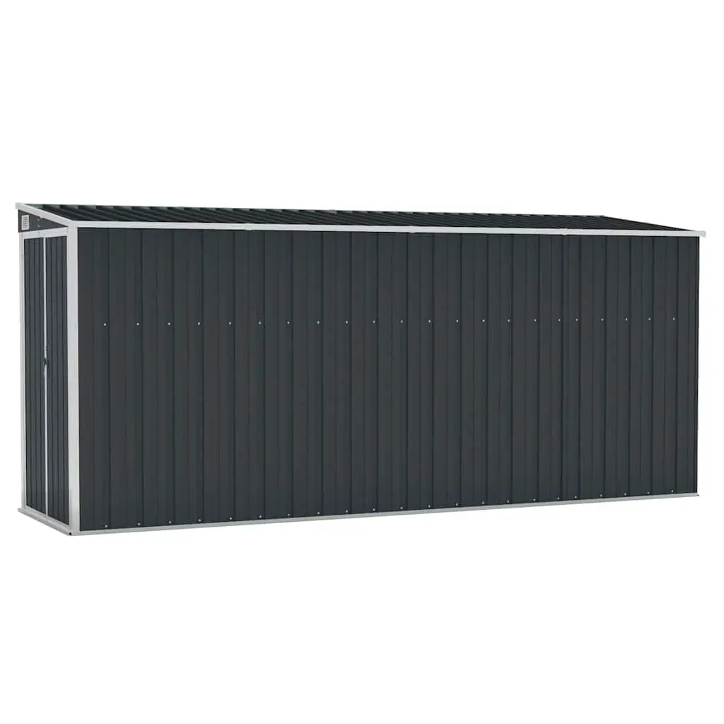 Wall-mounted Garden Shed Steel Anthracite Double Doors 118 x 178 x 382 cm