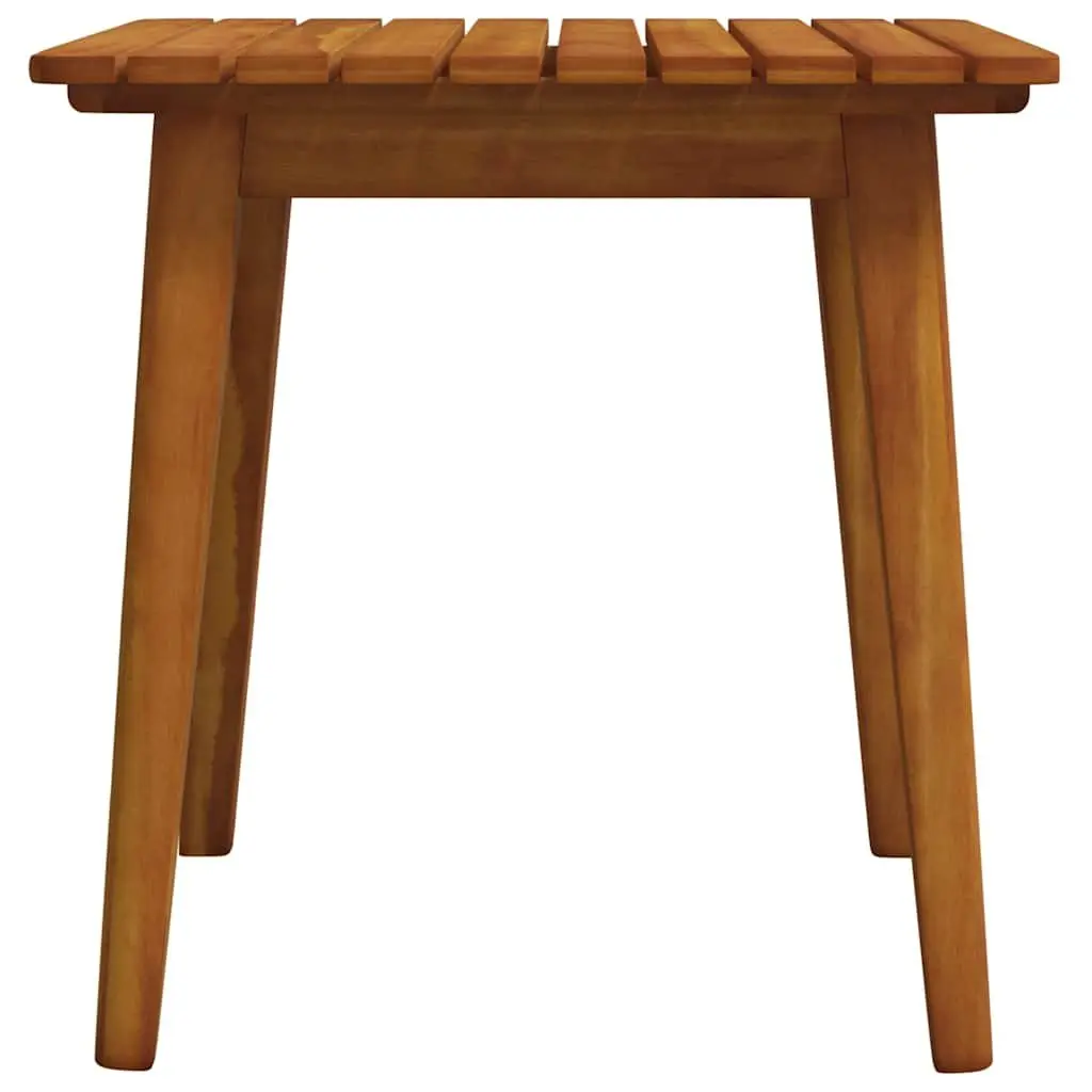 3 Piece Bistro Set Solid Acacia Wood Slatted Chairs Brown