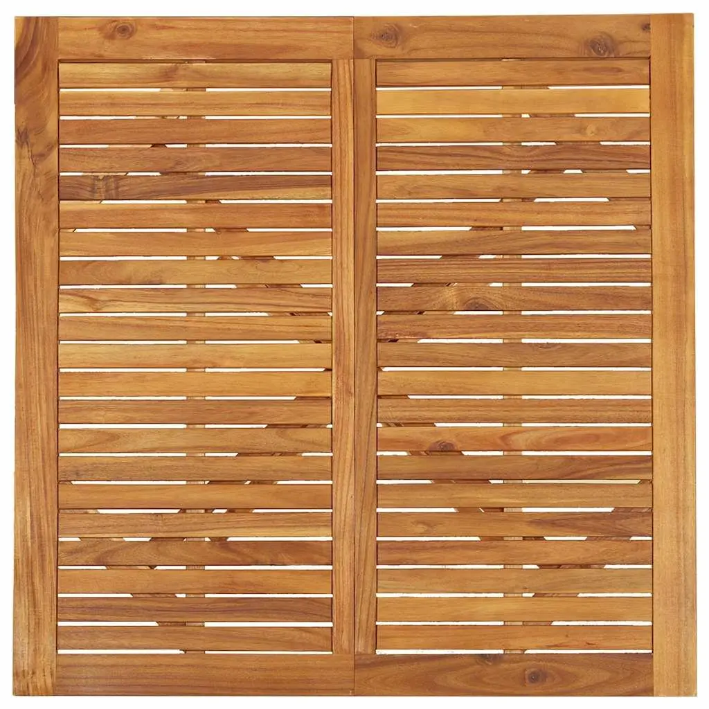Outdoor Garden Table Solid Acacia Wood 110x110x75cm Brown