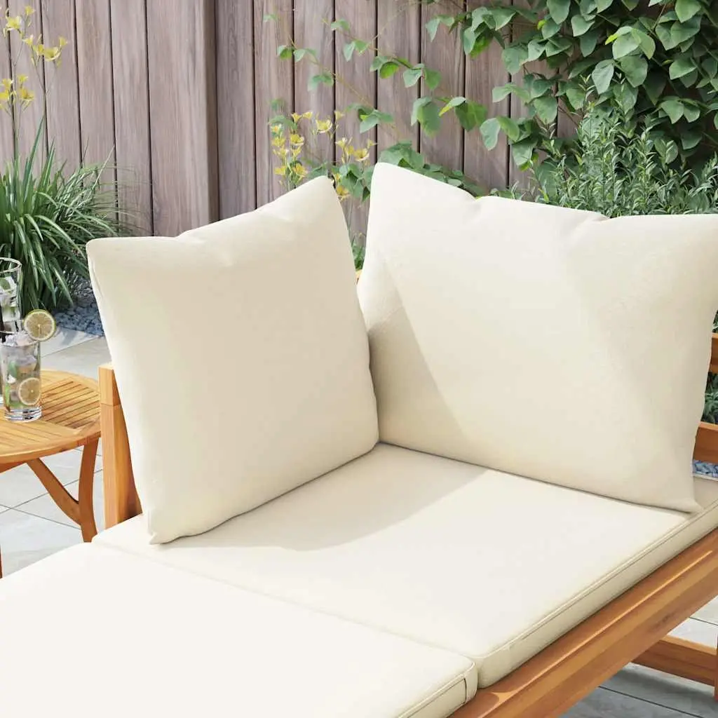 Outdoor Sun Lounger Wooden Garden Sunbed Armrest Leisure Lounging Furniture