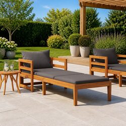 Ideal Wooden Sun Lounger for Your Garden or Patio