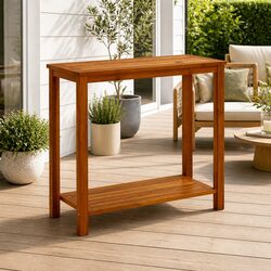 Practical Outdoor Console Table in Solid Acacia Wood