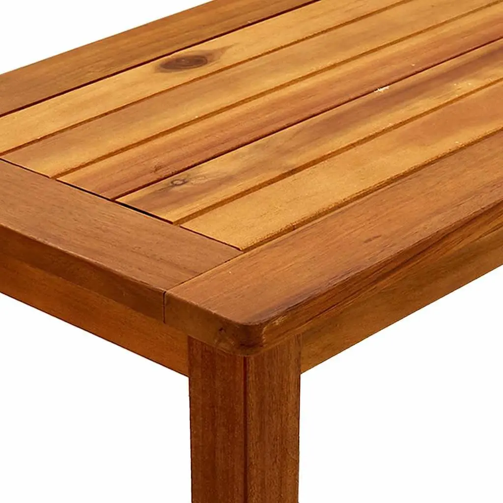 Outdoor Console Table Solid Acacia Wood 80x35x75cm Brown Durable Garden Furniture