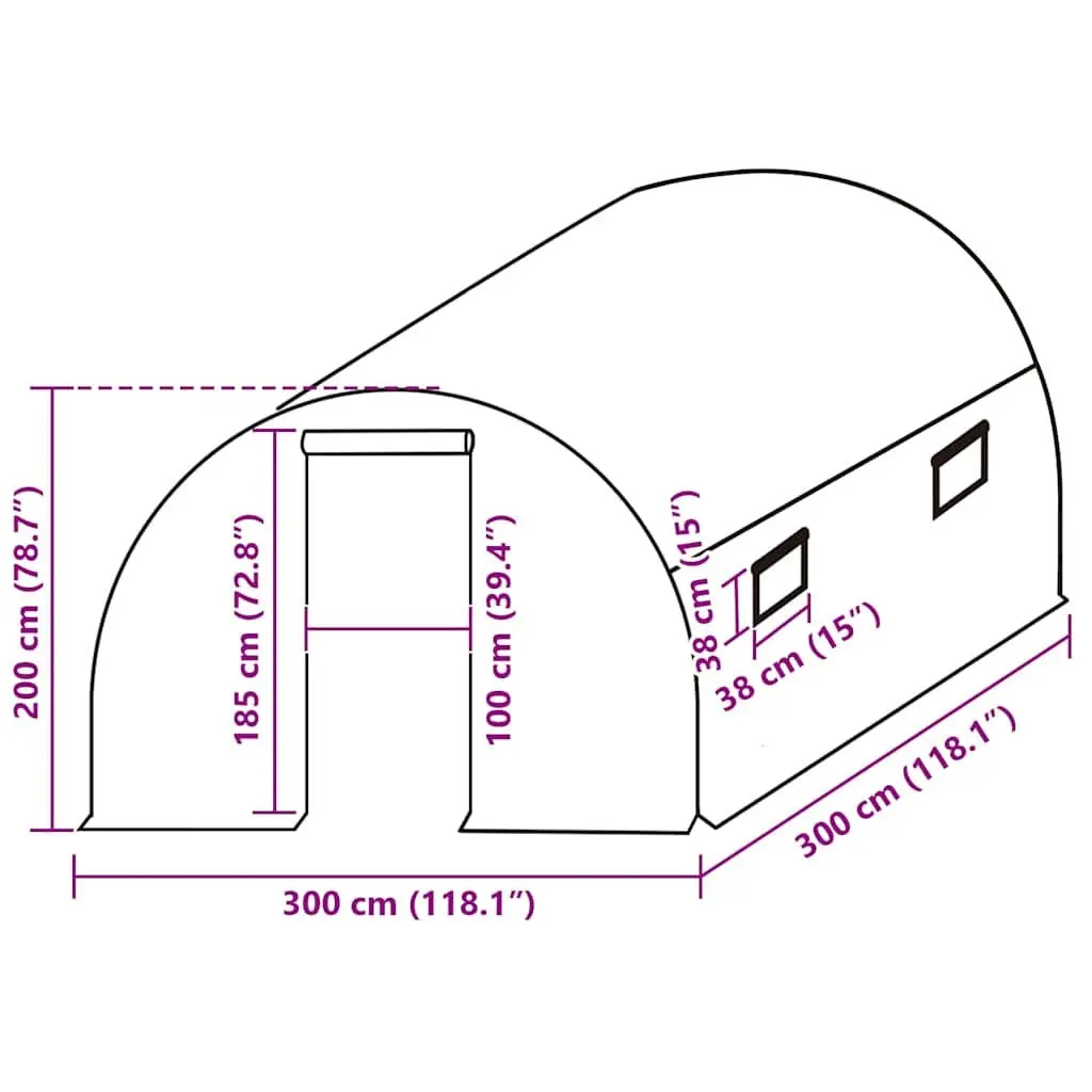 Transparent PE Greenhouse Cover 3x3x2m for Plant Protection in Garden