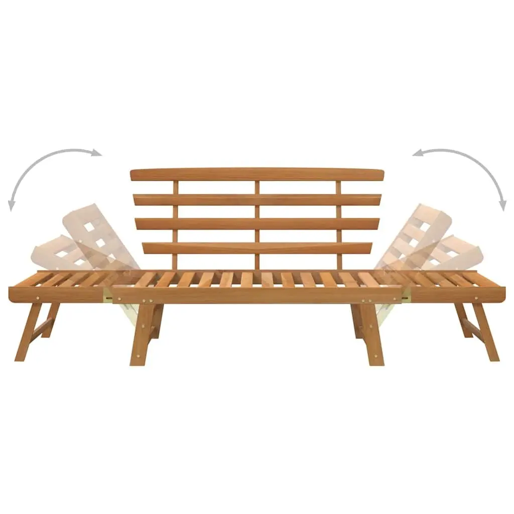 Garden Bench 2-in-1 Acacia Wood 190cm Brown Outdoor