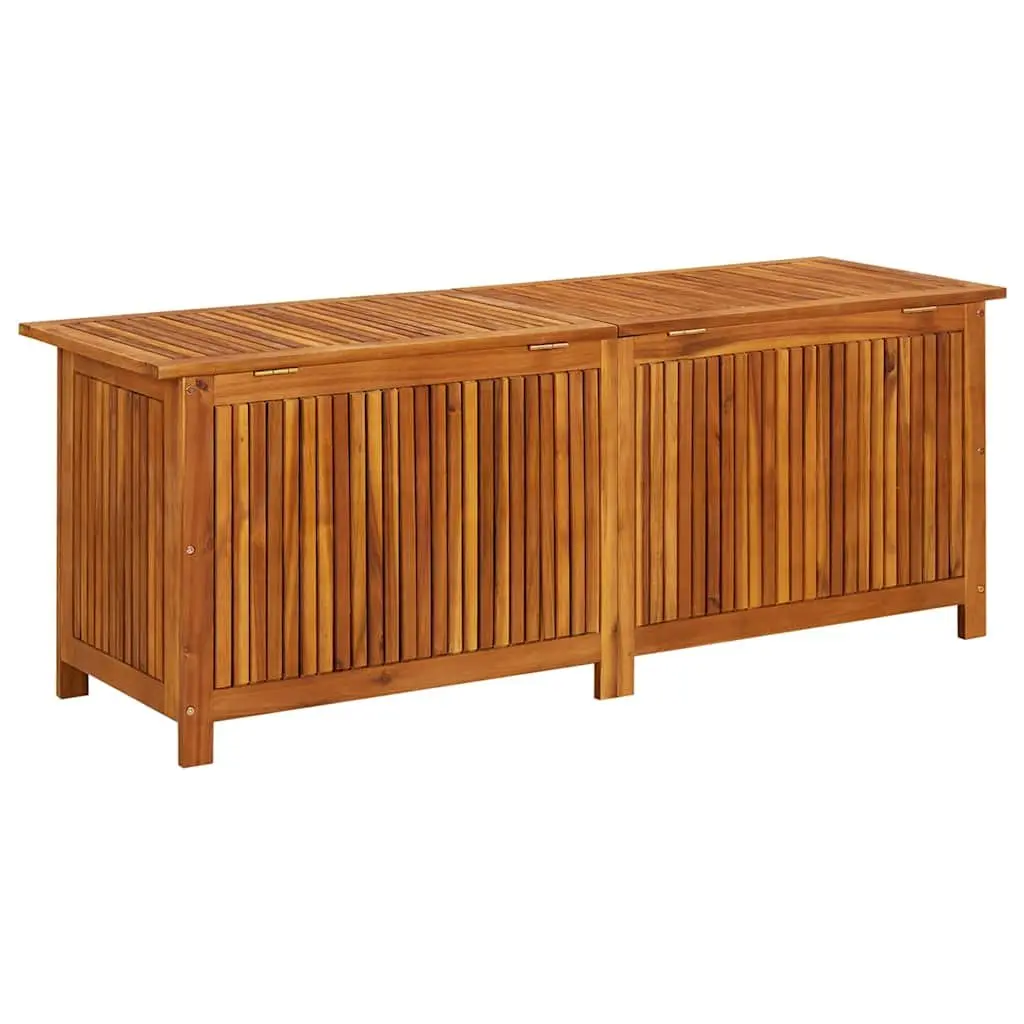 Outdoor Wooden Storage Box 150x50x58 cm Brown Durable Acacia Garden Bench Container