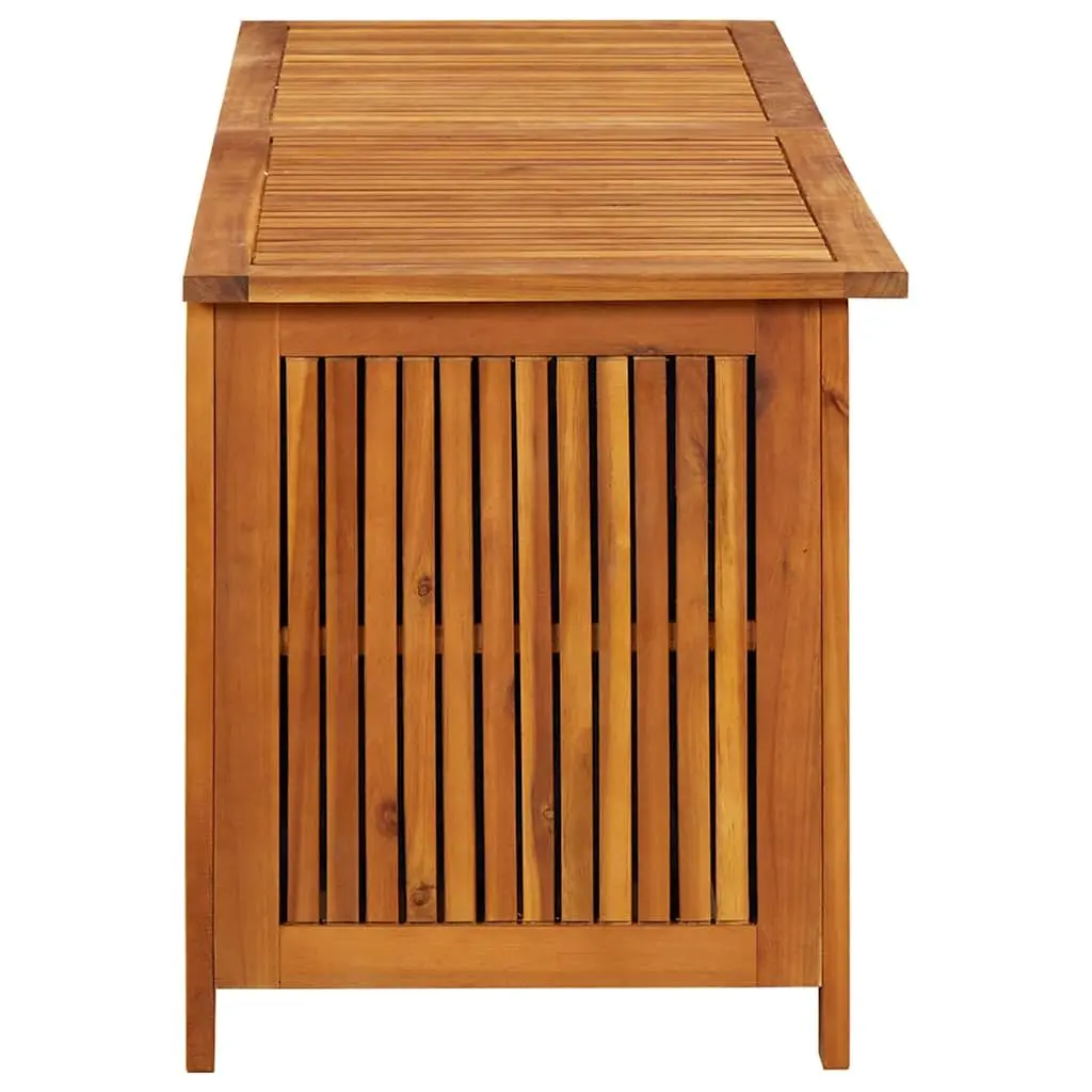 Outdoor Wooden Storage Box 150x50x58 cm Brown Durable Acacia Garden Bench Container