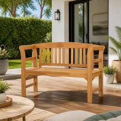 Practical 114cm Acacia Garden Bench for Your Lawn