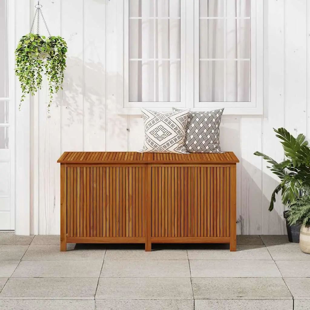 Garden Storage Box Solid Acacia Wood 150x80x75 cm Brown Outdoor Furniture Chest