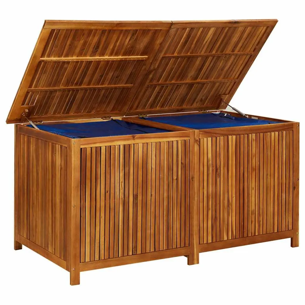 Garden Storage Box Solid Acacia Wood 150x80x75 cm Brown Outdoor Furniture Chest