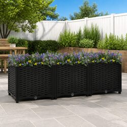 Practical Raised Garden Bed for Outdoor Use 120x40x38 cm