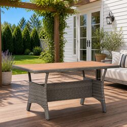 Perfect for Outdoor Gatherings: Grey Garden Dining Table