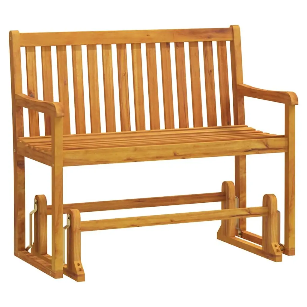 Outdoor Swing Bench Acacia Wood 110cm Brown Rocking Glider
