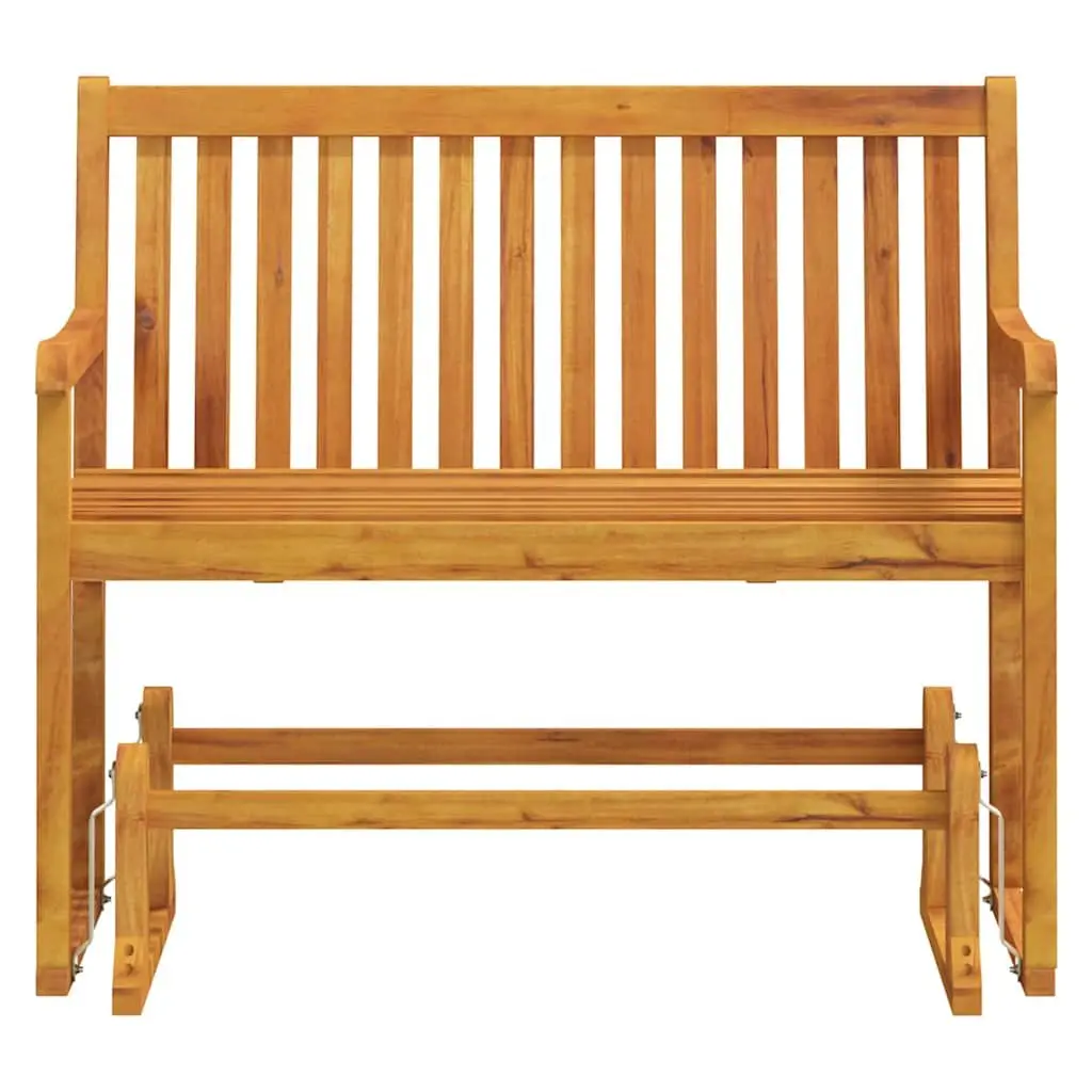 Outdoor Swing Bench Acacia Wood 110cm Brown Rocking Glider