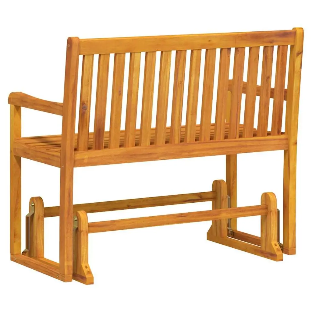 Outdoor Swing Bench Acacia Wood 110cm Brown Rocking Glider