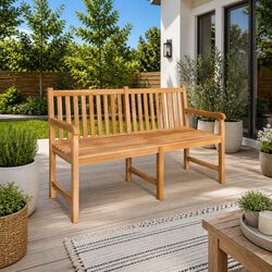 Versatile 150cm Teak Bench for Outdoor Spaces