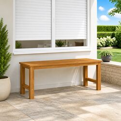 Versatile 114cm Teak Wood Garden Bench for Your Home