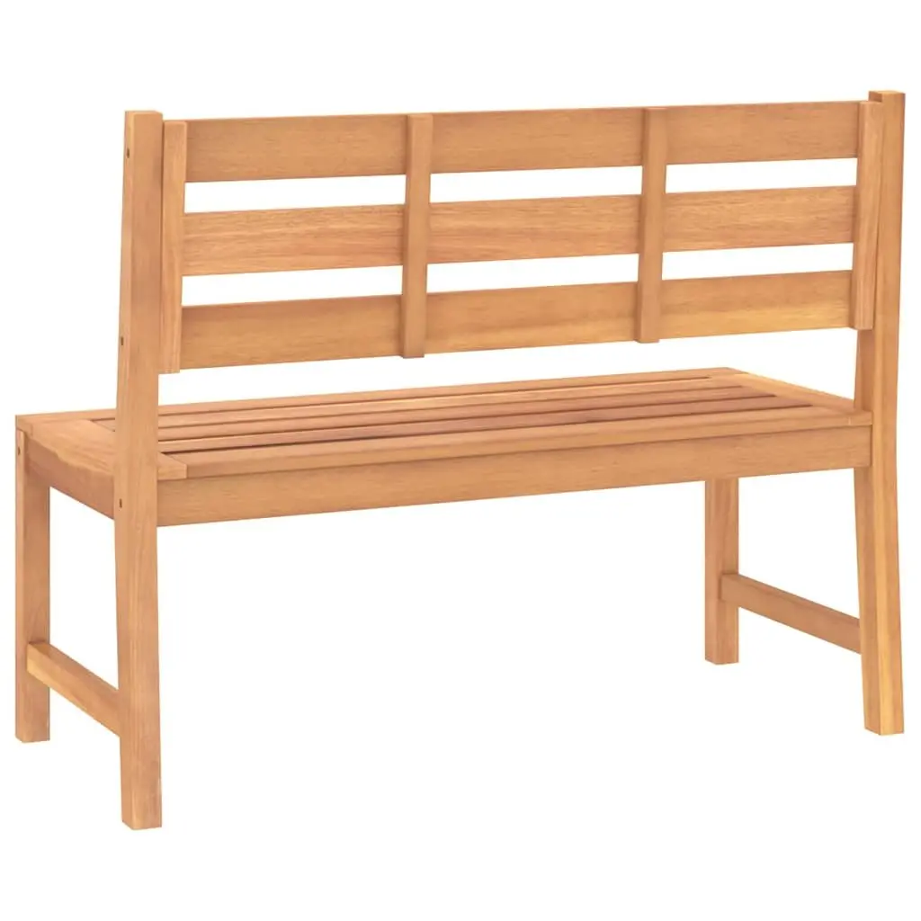 Garden Bench Solid Teak Wood 114cm Brown