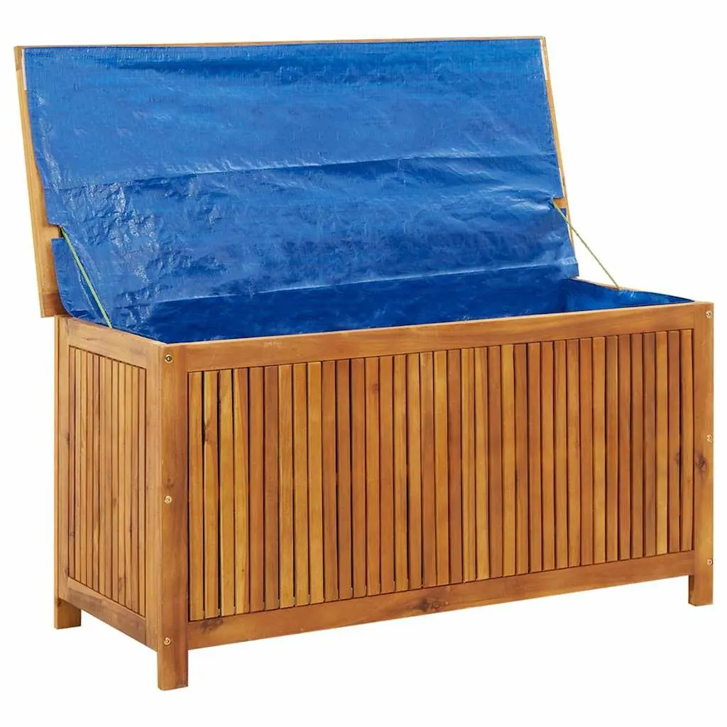 Outdoor Storage Box Acacia Wood 113x50x58cm Brown Garden Furniture Patio Organizer