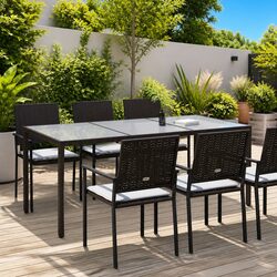 Practical Brown Garden Table for Outdoor Entertaining