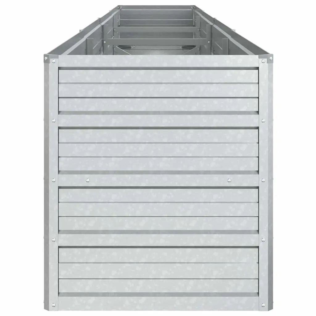 Galvanized Steel Garden Raised Bed 320x40x45 cm Silver