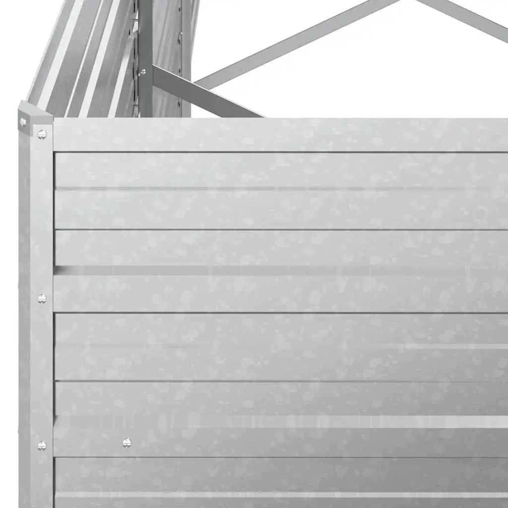 Galvanized Steel Garden Raised Bed 320x40x45 cm Silver