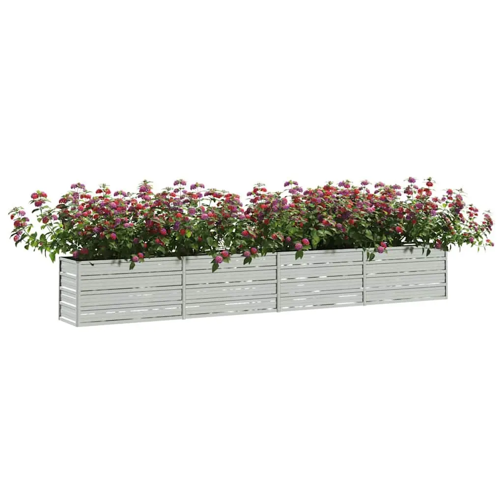 Galvanized Steel Garden Raised Bed 320x40x45 cm Silver