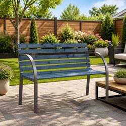 Practical Garden Bench for Kids: 81cm Grey Design