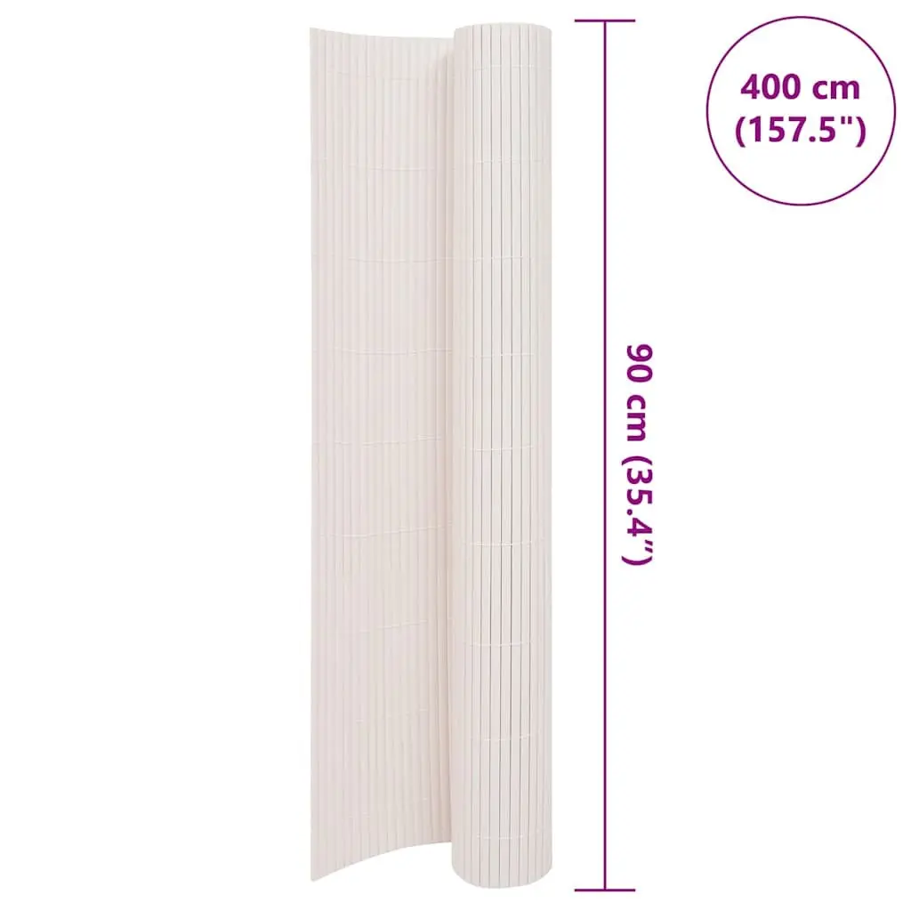 White Garden Fence Panel 90x400cm for Outdoor Use
