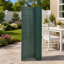 Practical Double-Sided Garden Fence Panel 90x400cm Green