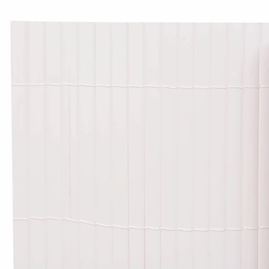 Double-Sided Garden Fence Panel White Weather-Resistant PVC 110x300cm Decorative Barrier