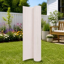 White Garden Fence Panel for Various Outdoor Uses 110x500cm