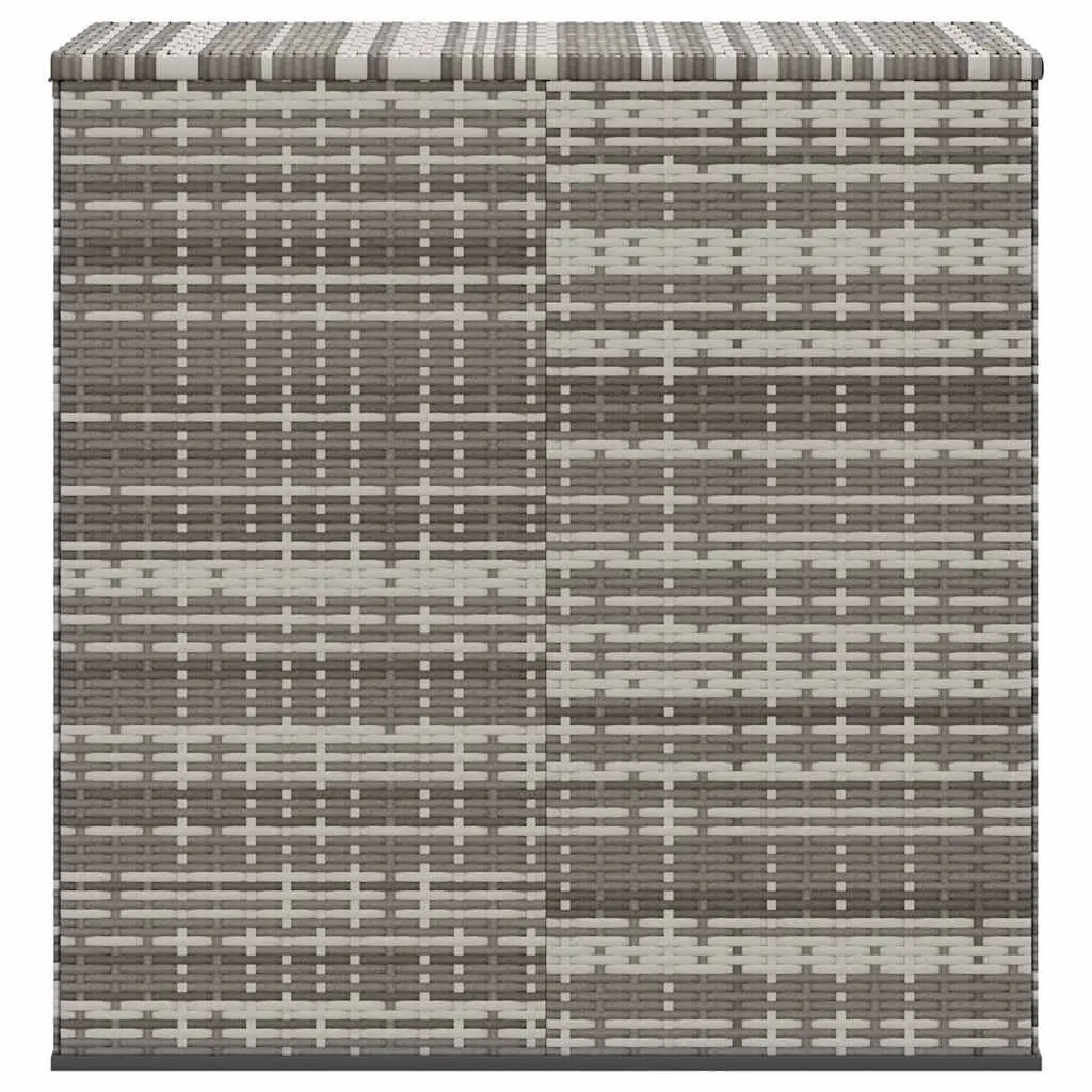 Cushion Storage Box Indoor Outdoor PE Rattan 100x49x1035cm Grey with Gas Lift Mechanism and Water Resistant Inner Bag
