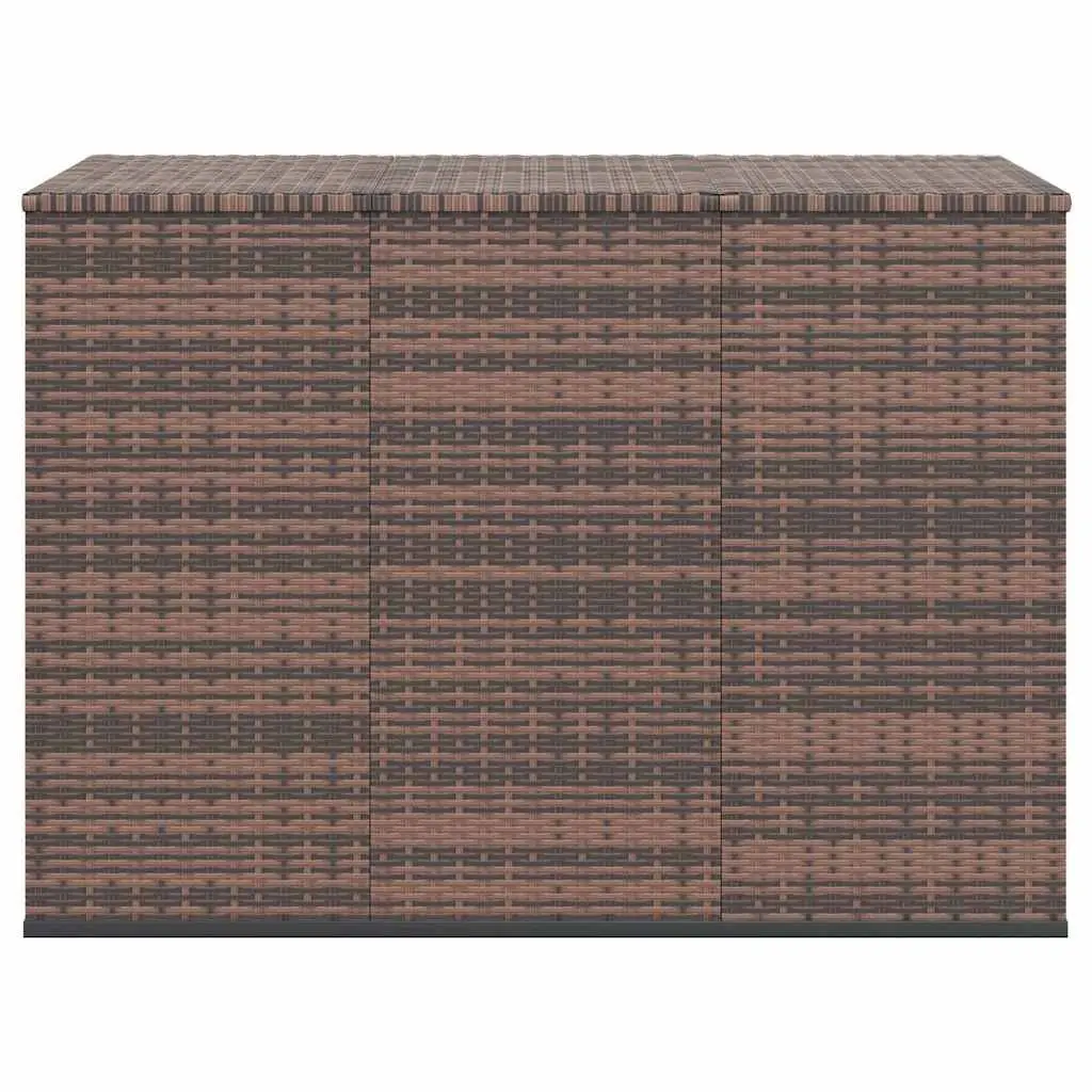Garden Cushion Storage Box PE Rattan 145x100x103cm Brown