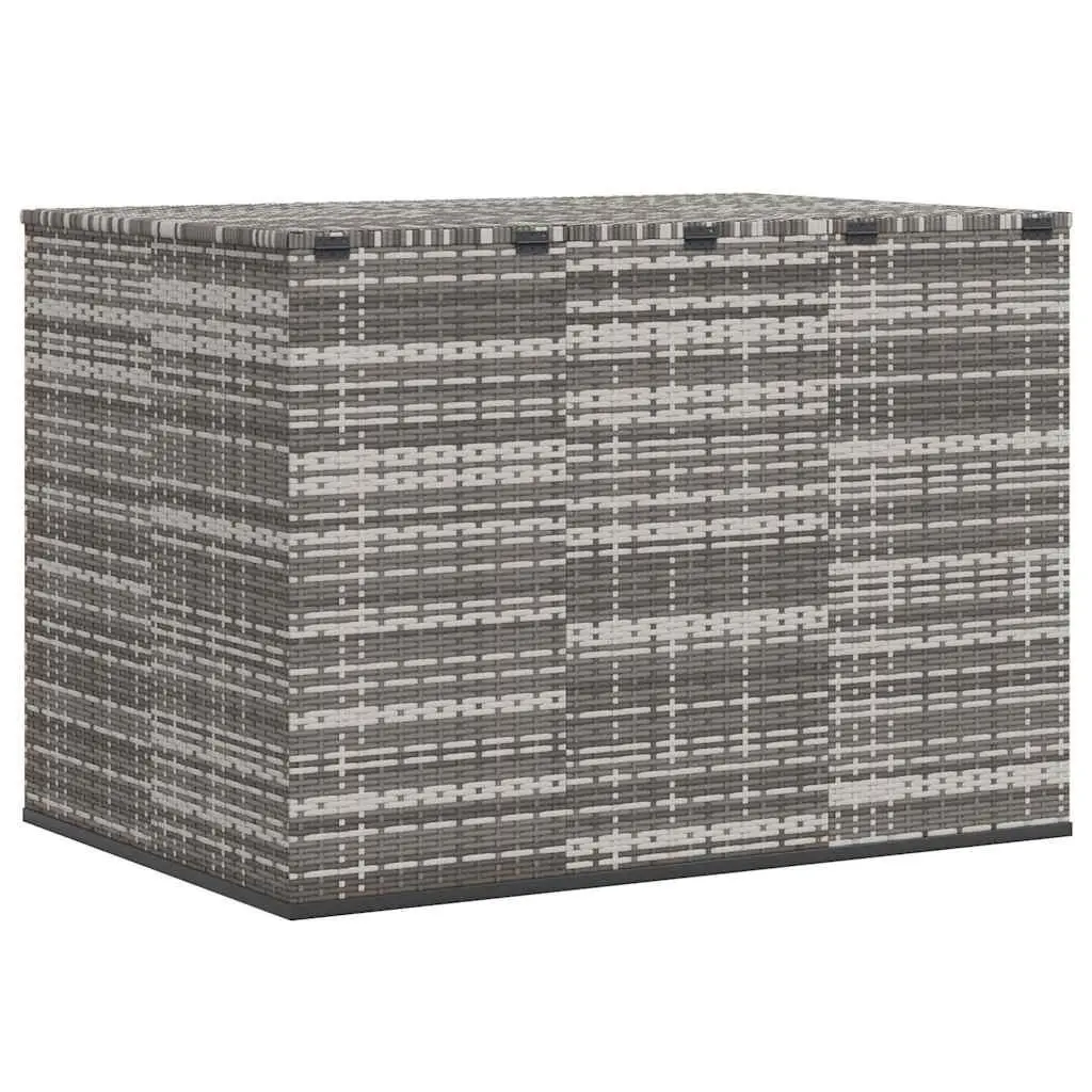 Garden Storage Box PE Rattan 145x100x103cm Outdoor Cushion Chest Grey