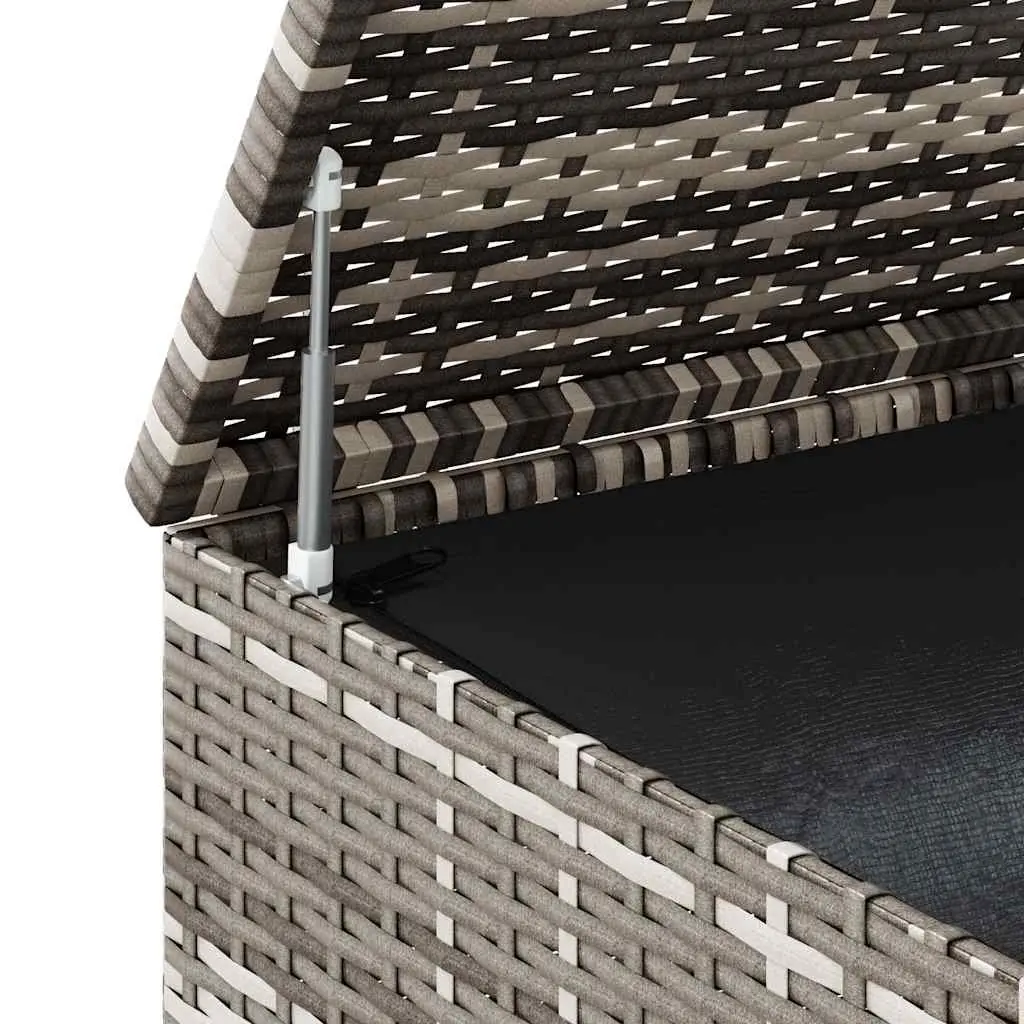 Garden Storage Box PE Rattan 145x100x103cm Outdoor Cushion Chest Grey