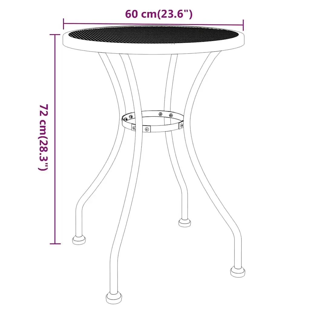 Round Dining Table Ø60cm for Patios and Gardens