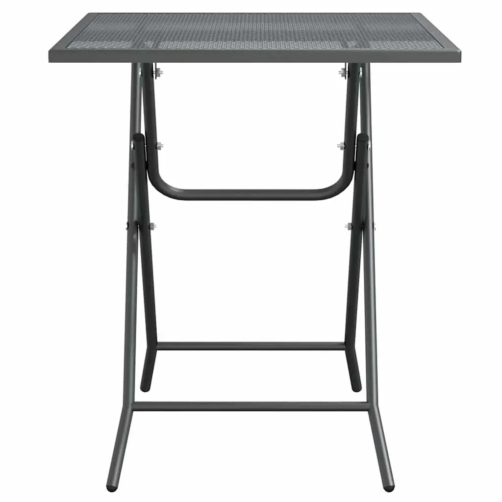 Garden Table Iron Frame Mesh Top 60x60x72cm Anthracite