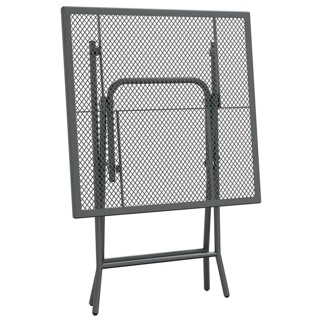 Garden Table Iron Frame Mesh Top 60x60x72cm Anthracite