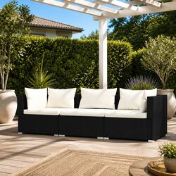 Versatile 3-Seater Sofa for Home and Garden Use