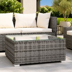 Practical Grey Outdoor Coffee Table 60x60x30cm for Your Garden